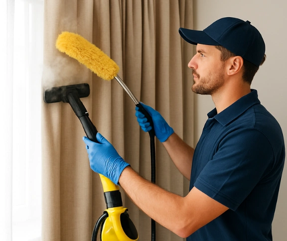 Trusted curtain steam cleaning technician Matty Curtain Cleaning illawong-nsw QLD