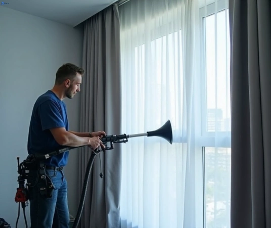 Professional curtain steam cleaning process equipment Matty Curtain Cleaning illawong-nsw
