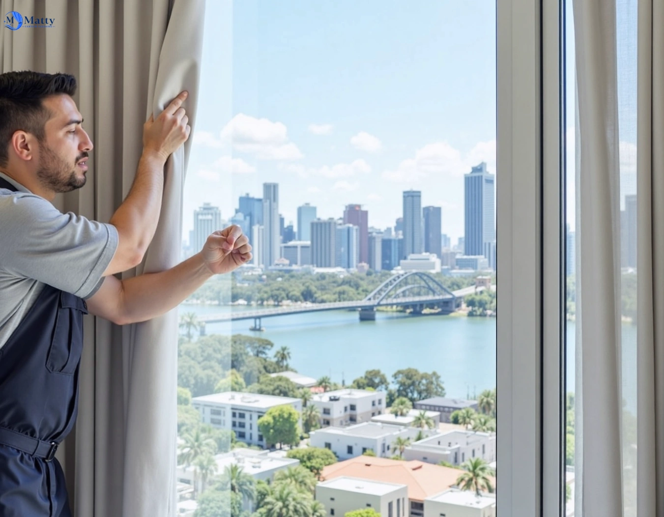 Professional curtain steam cleaning service illawong-nsw QLD by Matty Curtain Cleaning